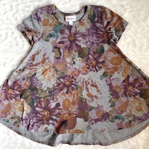 LuLaRoe Kids Scarlett Dress Size 2 grey floral